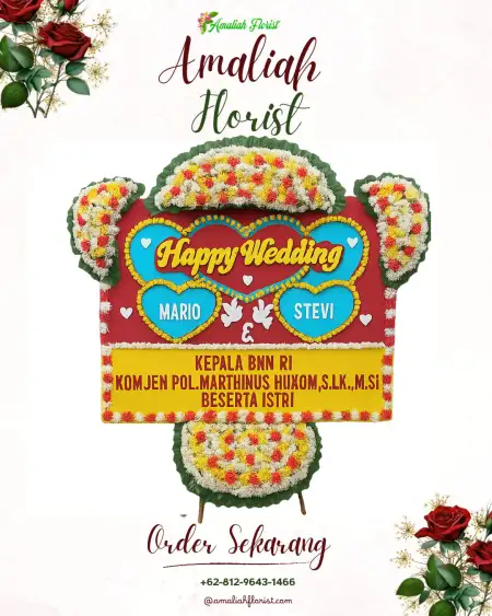 Papan Bunga Pernikahan Bermani Ulu